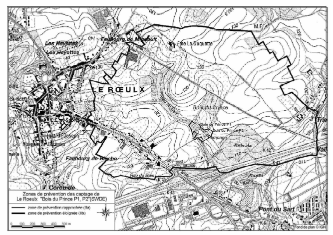 Zones de prvention Bois du Prince P1 et P2  Le Roeulx et La Louvire