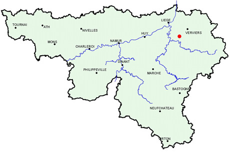 Localisation de la CSIS en Wallonie