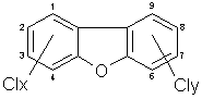 structure chimique générale des PCDF