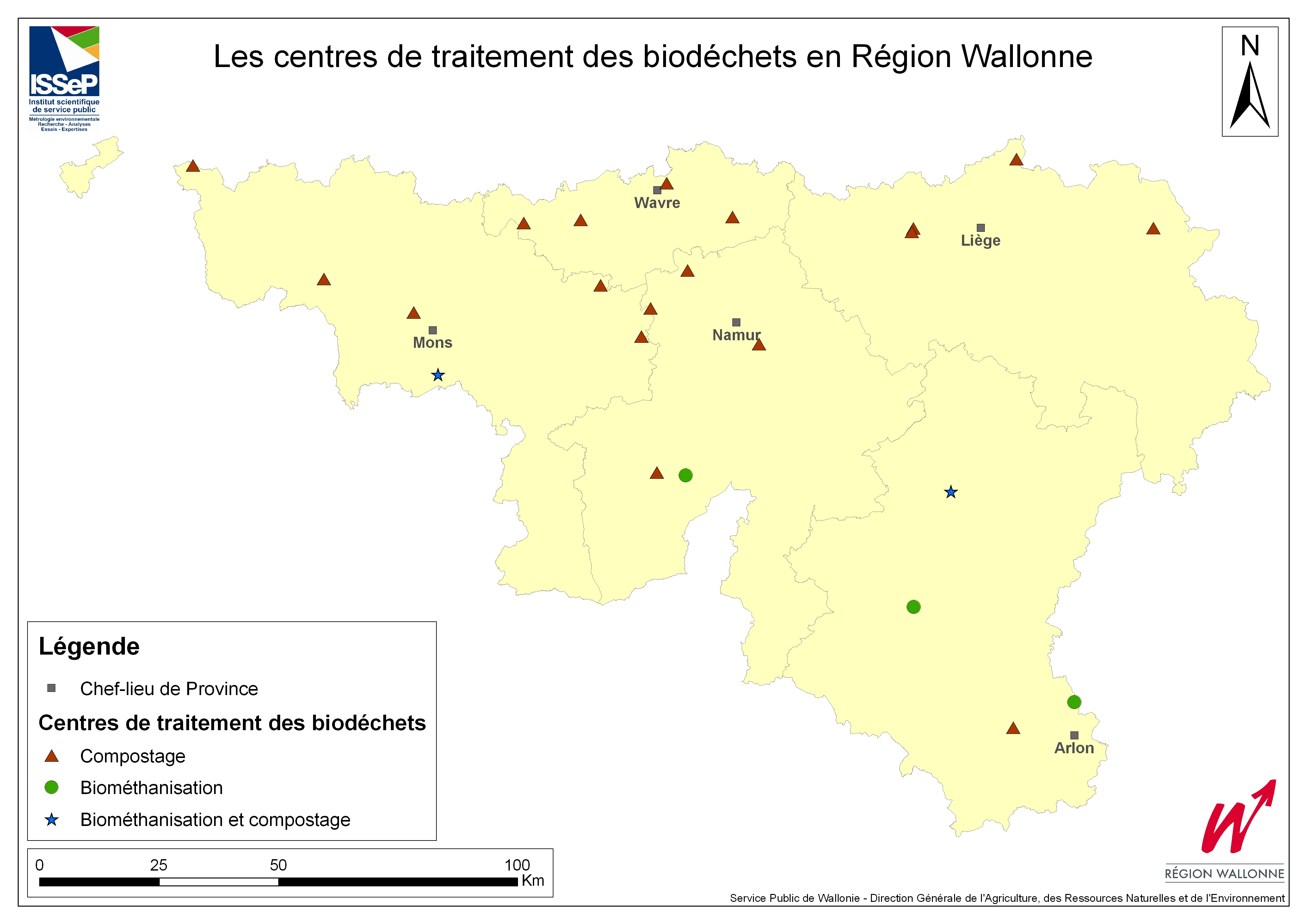 Carte des CBD en Région Wallonne