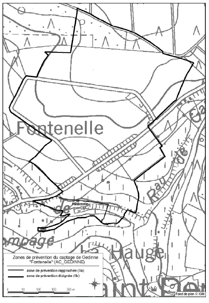 Zones de prvention Fontenelle sis  Gedinne (Louette-Saint-Denis)