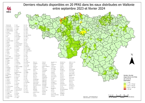 Ill. Les PFAS dans les eaux de distribution en Wallonie