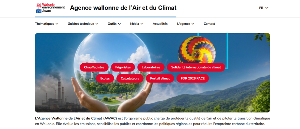 Un nouveau site pour l'Agence wallonne de l'Air et du Climat