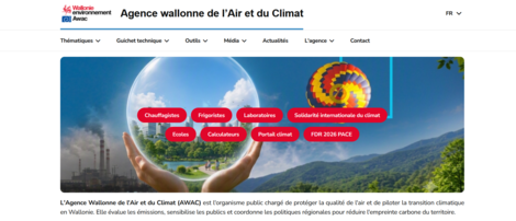 Actualité: Un nouveau site pour l'Agence wallonne de l'Air et du Climat